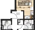Снимка 2 — Тристаен апартамент в Овча купел с югоизточно изложение