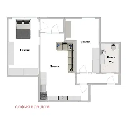 Photo 5 — 3-bedroom apartment in Sofia, Reduta