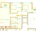 Снимка 2 — Тристаен апартамент с две тераси в Зона Б-18, София