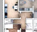 Снимка 3 — Тристаен апартамент в Зона Б-19 с балкон и асансьор