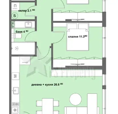 Снимка 2 — Тристаен апартамент в Стара Загора, Аязмото