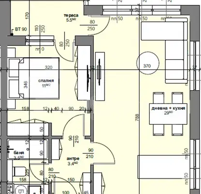 Снимка 4 — Двустаен апартамент в Стара Загора, Три чучура - център