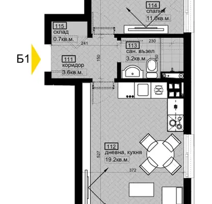 Снимка 2 — Двустаен апартамент с градинка в Бриз, Варна