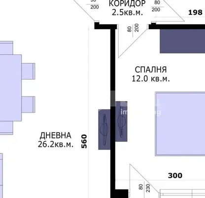 Снимка 2 — Двустаен апартамент с южно изложение в Кайсиева градина, Варна