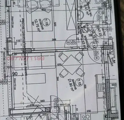 Снимка 2 — Двустаен апартамент с източно изложение в Колхозен пазар, Варна