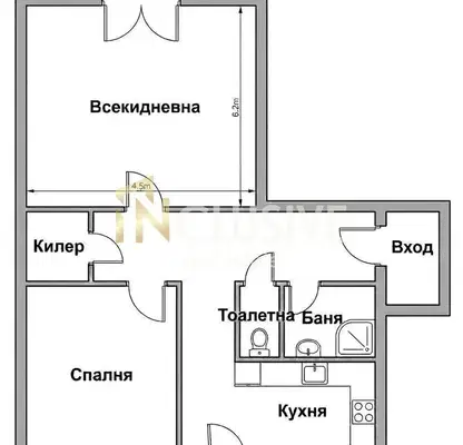 Снимка 4 — Двустаен апартамент в Младост 2, Варна с контрол на достъпа