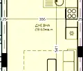 Снимка 2 — Едностаен апартамент с морска панорама във Виница, Варна