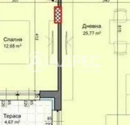 Снимка 5 — Двустаен апартамент с тераса в Виница, Варна