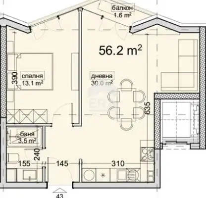 Photo 4 — 2-bedroom apartment in Varna, Vladislav Varnenchik 1