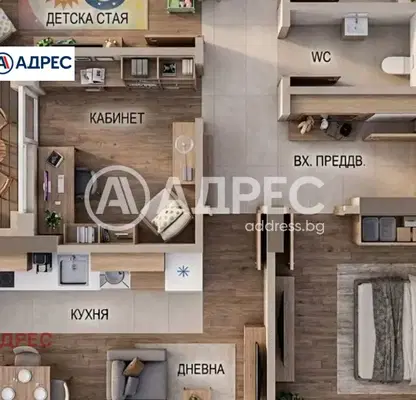Снимка 4 — 4-стаен апартамент с панорамна гледка във Варна, Владислав Варненчик