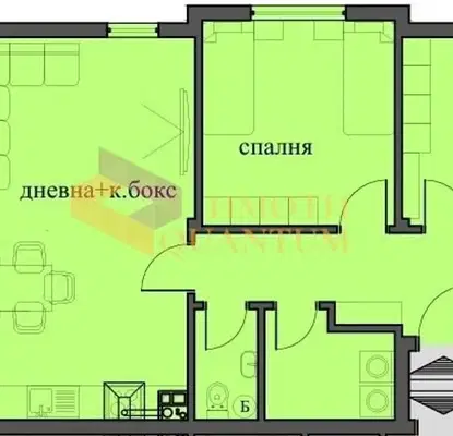 Снимка 2 — Тристаен апартамент с тераса и гледка към езерото във Варна