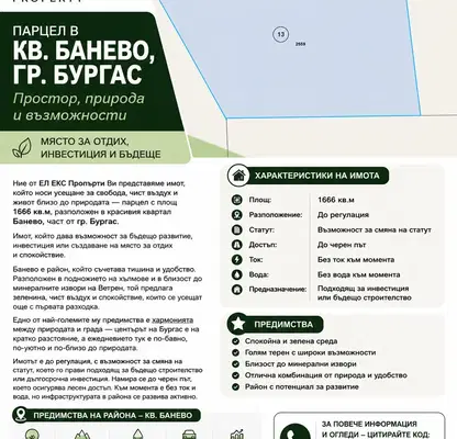 Снимка 2 — Парцел в Бургас, Банево