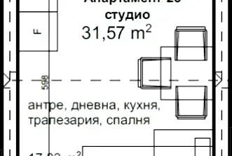 Едностаен апартамент в Добрич, Балчик