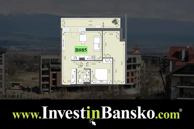 2-bedroom apartment in Oblast Blagoevgrad, Bansko