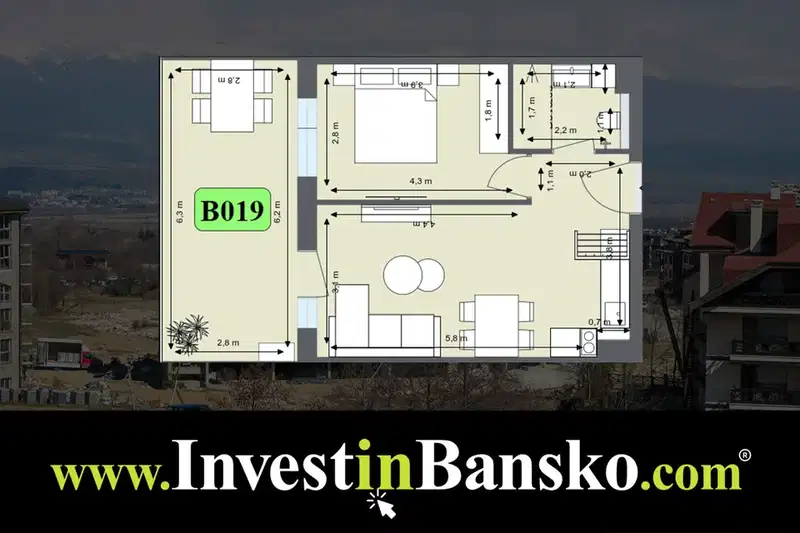2-bedroom apartment in Oblast Blagoevgrad, Bansko