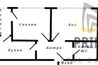 Двустаен апартамент с тераса в Изгрев, Бургас