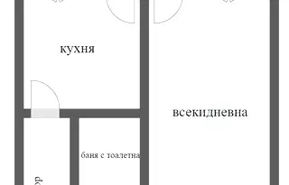 Едностаен апартамент в Меден рудник, 46 кв.м., с тераса