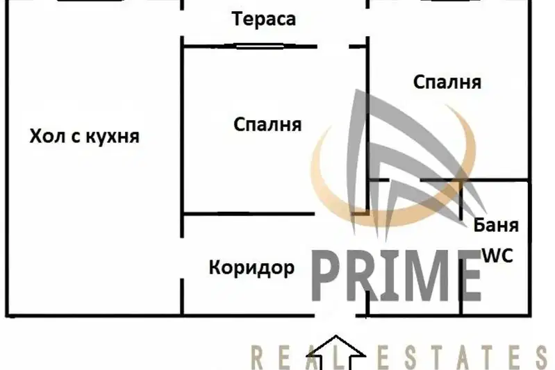 Двустаен апартамент с тераса в Меден рудник, Бургас