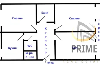 Тристаен апартамент с тераса в Меден рудник, Бургас