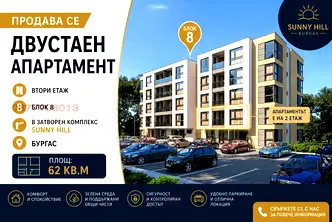 Двустаен апартамент в Меден рудник - зона Д с асансьор