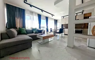 Тристаен апартамент с морска панорама в Сарафово, Бургас