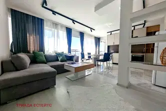 Тристаен апартамент с морска панорама в Сарафово, Бургас