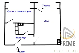 Едностаен апартамент с тераса в Славейков, Бургас