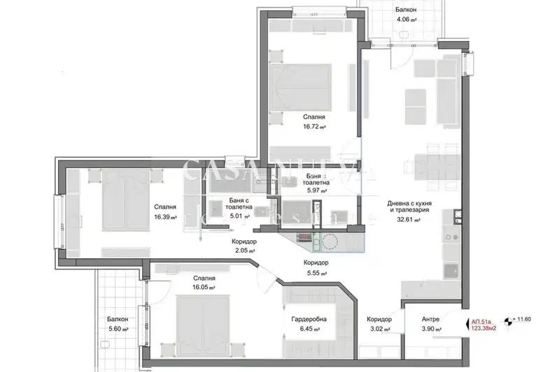 4-bedroom apartment in Pernik, Iztok
