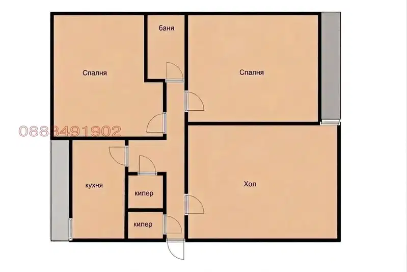 3-bedroom apartment in Pernik, Moshino