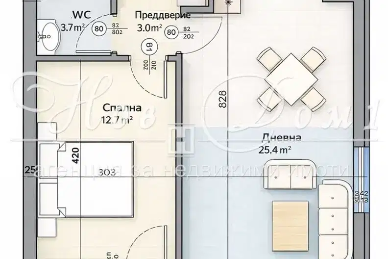 2-bedroom apartment in Plovdiv, Belomorski