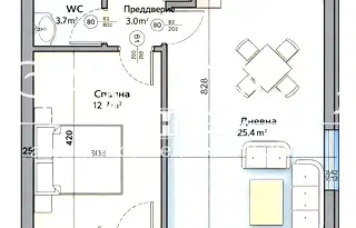 Двустаен апартамент с паркомясто в Беломорски, Пловдив