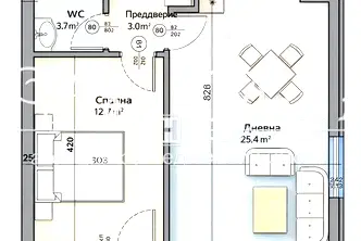 Двустаен апартамент с паркомясто в Беломорски, Пловдив
