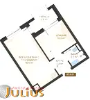 Двустаен апартамент с тераса в Център, Пловдив, Capital Residence