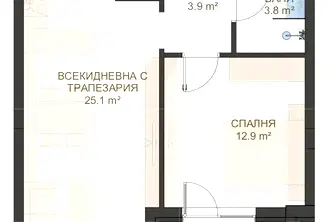 Двустаен апартамент с тераса в Център, Пловдив