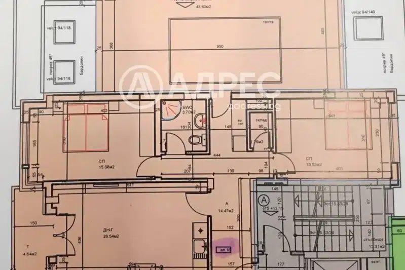 Three-room apartment in Plovdiv Center with elevator