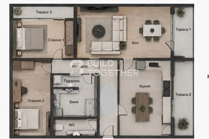 4-bedroom apartment in Plovdiv, Centyr