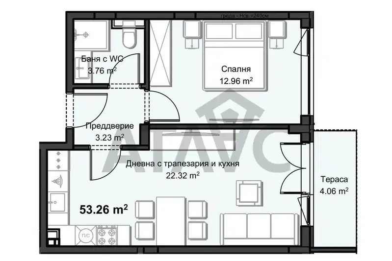 2-bedroom apartment in Plovdiv, Hristo Smirnenski