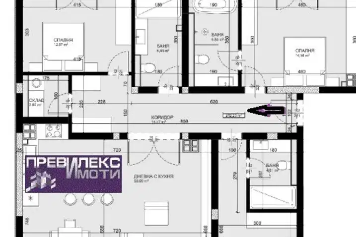 4-bedroom apartment in Plovdiv, Hristo Smirnenski