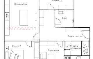 Тристаен апартамент с две тераси в Изгрев, Пловдив