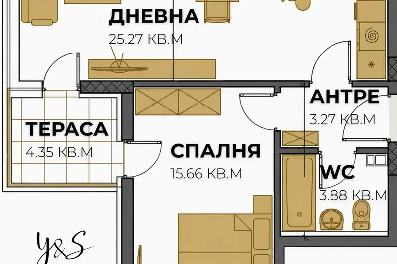 2-bedroom apartment in Plovdiv, Kamenica 2