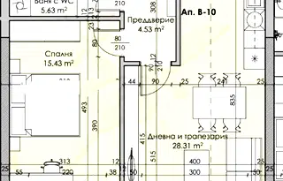 Двустаен апартамент в Пловдив, Кършияка