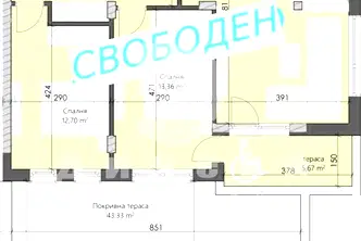 Тристаен апартамент с голяма тераса в Кършияка, Пловдив