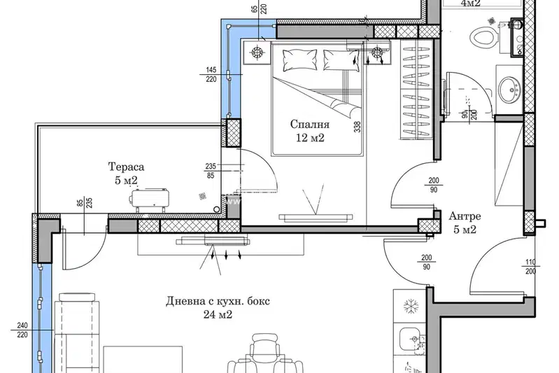 2-bedroom apartment in Plovdiv, Kyuchuk Parij