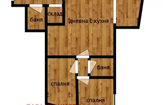 Тристаен апартамент в Кючук Париж с тераса и паркомясто