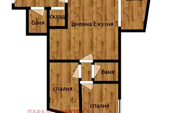 Тристаен апартамент в Кючук Париж с тераса и паркомясто