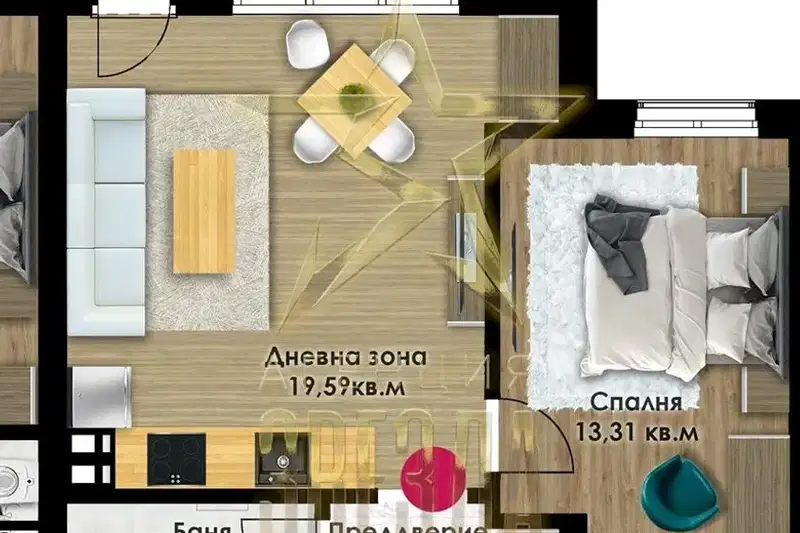 2-bedroom apartment in Plovdiv, Ostromila