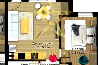 Двустаен апартамент с панорамна гледка в Остромила, Пловдив