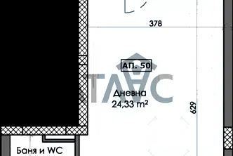 Едностаен апартамент в Тракия, Пловдив с тераса и асансьор