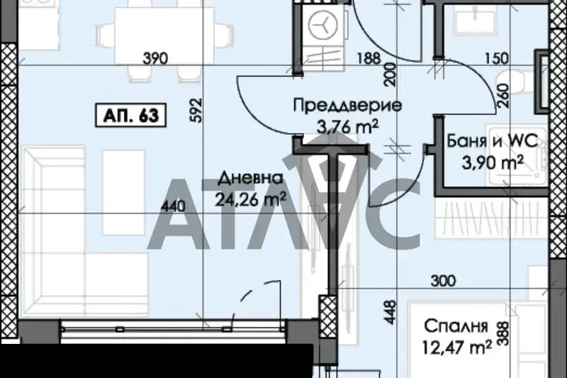 2-bedroom apartment in Plovdiv, Trakiya