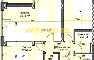 Тристаен апартамент в Тракия, Пловдив с тераса